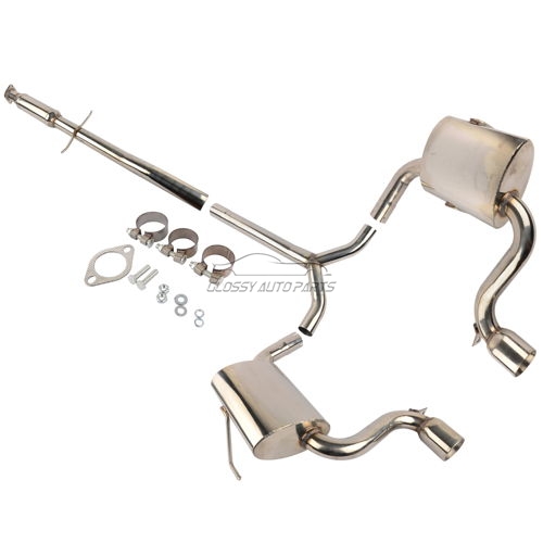 Downpipe SS Dual 3" Tip Muffler Catback Exhaust System for 02-06 Mini Cooper/S Hatch