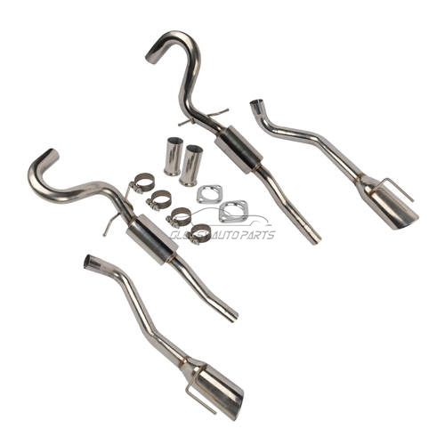 Dual Catback Exhaust Mustang V8 4.6L ONLY 4" Tip OD Exhaust Downpipe