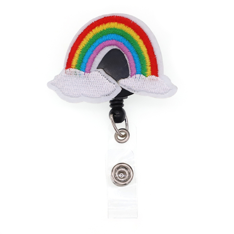 Rainbow Felt Badge Reel