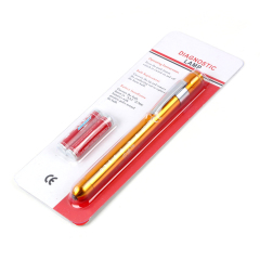 Emergency medical pupil pen flashlight LED yellow light white light