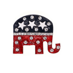 American election American flag American elephant Brooch