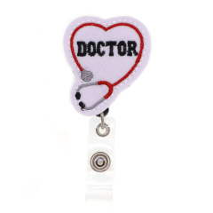 DOCTOR Stethoscope Series Felt Badge Reel