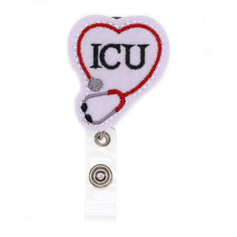 ICU Stethoscope Series Felt Badge Reel