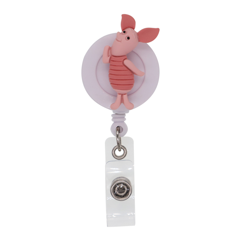 Cartoon Girl Resin Badge Reel