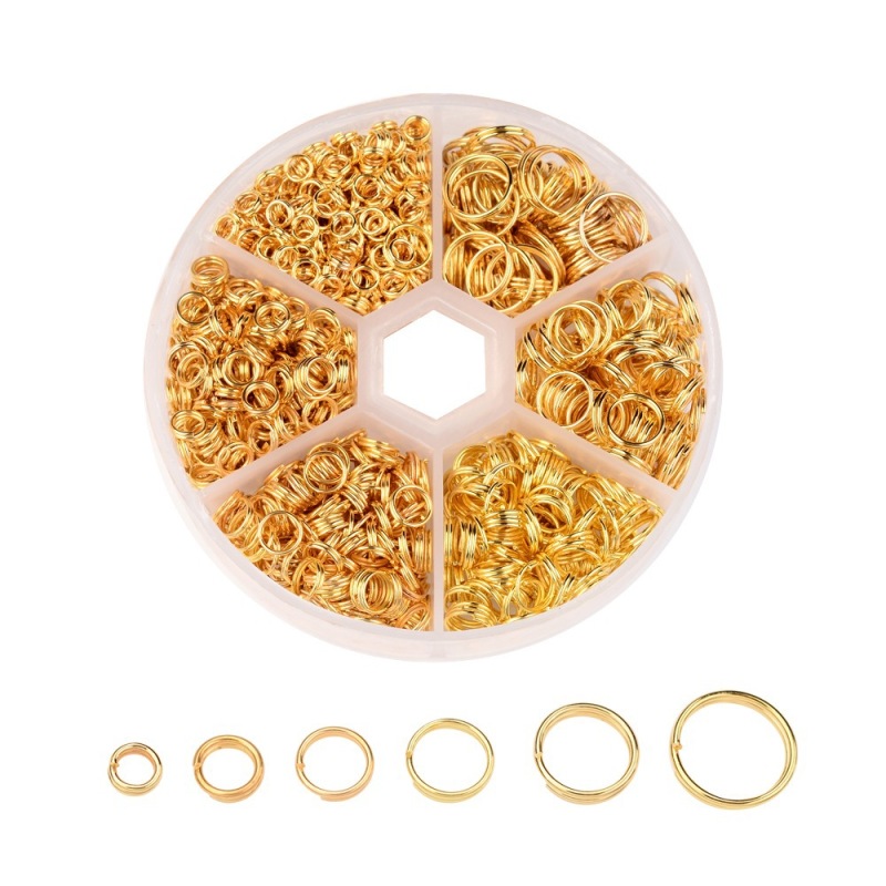 Hot 4-10mm Golden Rail Rings Two-Circle Closure Circle Ring