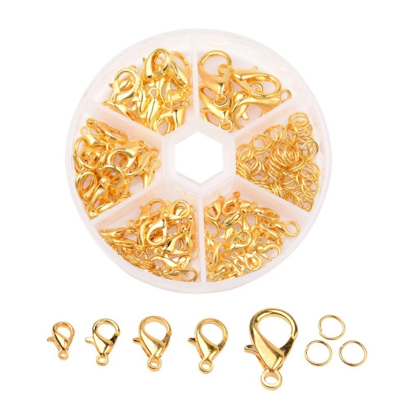 Single circle mixed suit golden zinc alloy crayfish clasp