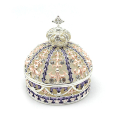 Enamel Craft Alloy Crown Jewelry Box European and American Wedding Ring Storage Box Decoration Wedding Jewelry Decoration