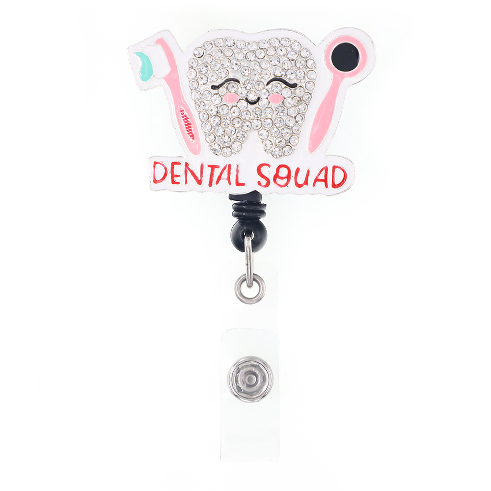 Toothbrush Trush Teeth Teeth Badge Reel