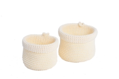 Set of 2 pp fibre storage baskets