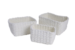 Set of 3 papercord storage baskets