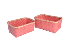 Set of 2 PP belt storage baskets