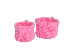 Set of 2 pp fibre storage baskets