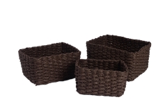 Set of 3 papercord storage baskets