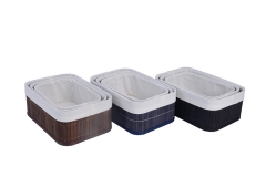 Set of 3 bamboo storage baskets