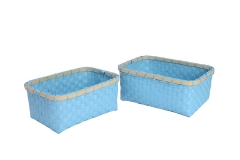 Set of 2 PP belt storage baskets