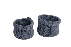 Set of 2 pp fibre storage baskets