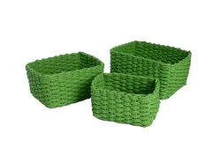 Set of 3 papercord storage baskets