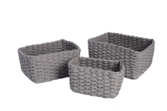 Set of 3 papercord storage baskets