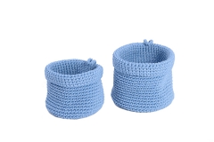 Set of 2 pp fibre storage baskets