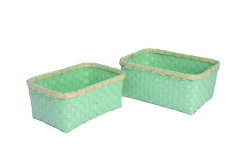 Set of 2 PP belt storage baskets