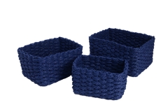 Set of 3 papercord storage baskets