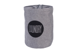 Foldable fabric laundry basket