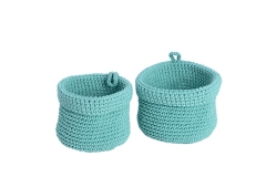 Set of 2 pp fibre storage baskets