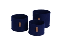 Set of 3 felt storage baskets