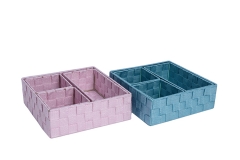 Set of 4 PP fibre storage baskets