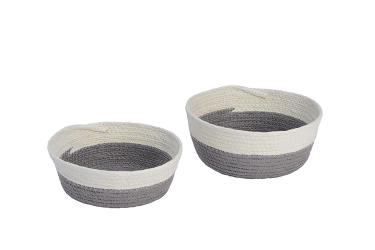 Set of 2 papercord storage baskets