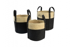 Maize leaf & felt baskets