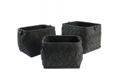 Felt storage baskets