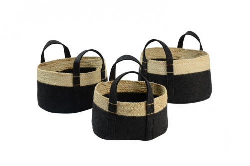 Maize leaf & felt baskets