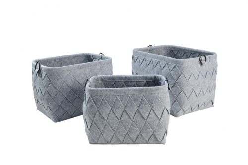 Felt storage baskets