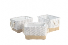 Fabric storage baskets