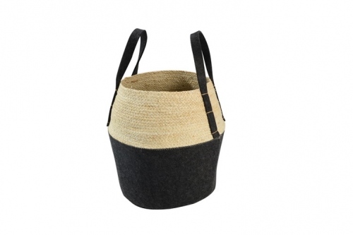 Maize leaf & felt basket