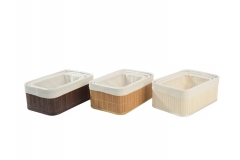 Bamboo storage baskets