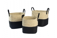 Cotton rope and papercord baskets