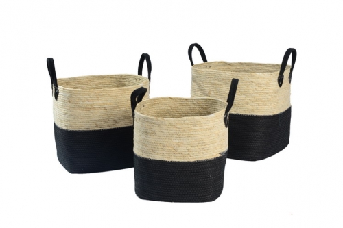 Cotton rope and papercord baskets