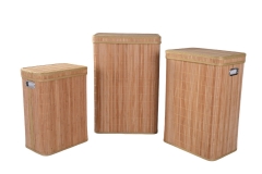 Set of 3 bamboo baskets