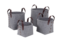 Felt storage baskets, set of 4