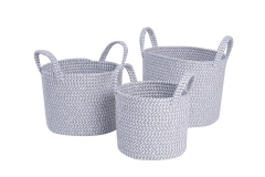 Set of 3 paper storage baskets