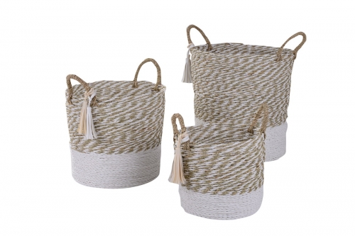 Set of 3 PP storage baskets