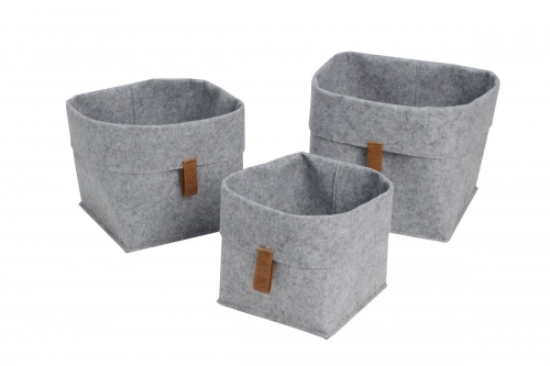 Felt storage baskets, set of 4