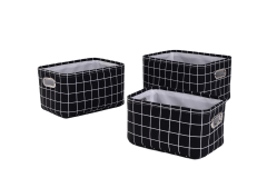 Set of 3 fabric storage baskets