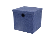 Foldable paperstraw storage box with lid