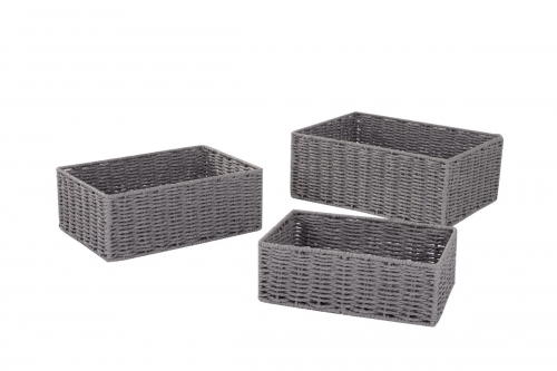 paper storage baskets, set of 3