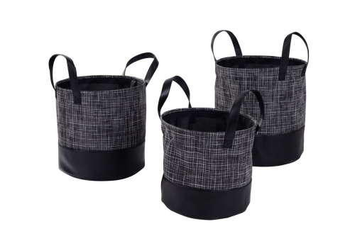 Set of 3 textilene baskets