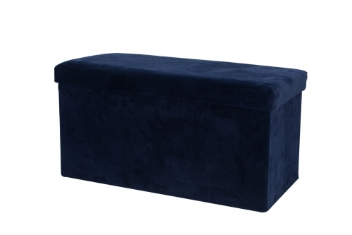 Foldable velvet ottoman