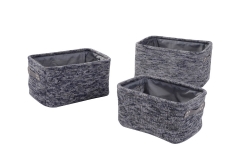 knitted storage baskets, set of 3